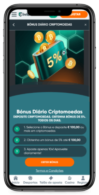 Bónus diário de criptomoedas
