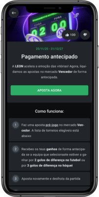 Pagamento Antecipado Leon bet