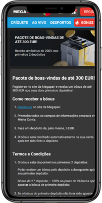 Pacote de boas-vindas até 300 €