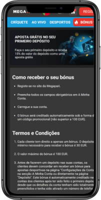 Aposta grátis no primeiro depósito