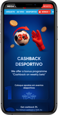 Cashback desportivo Megapari