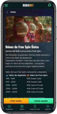 Captura de tela da página promocional do cassino Spinbetter em um dispositivo móvel