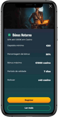 Captura de tela da página promocional do cassino Spinbetter em um dispositivo móvel