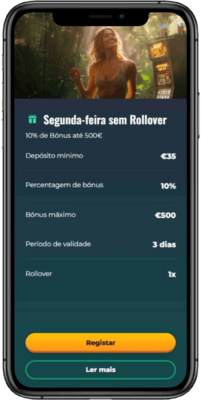 Captura de tela da página promocional do cassino Spinbetter em um dispositivo móvel
