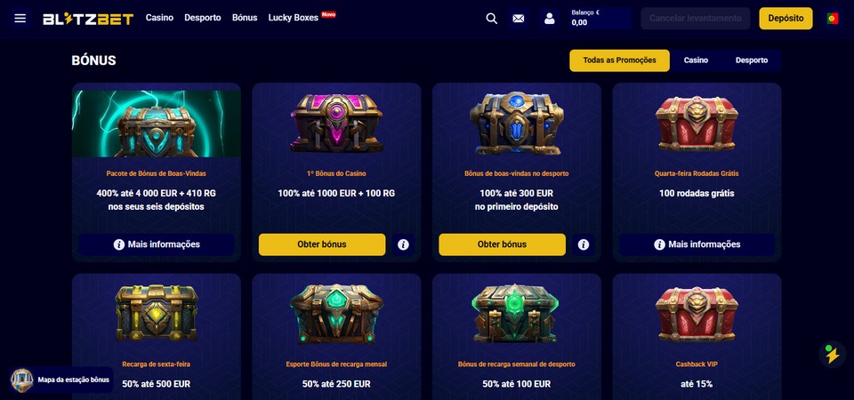 Bónus e promoções Blitz-Bet casino