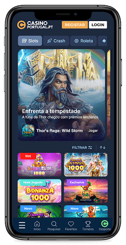 Captura de ecrã móvel da página do casino Casino Portugal