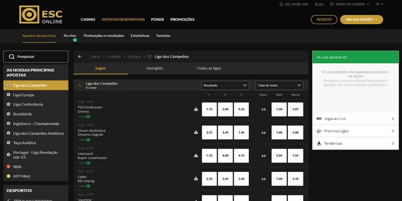 ESC Online desportos pagina
