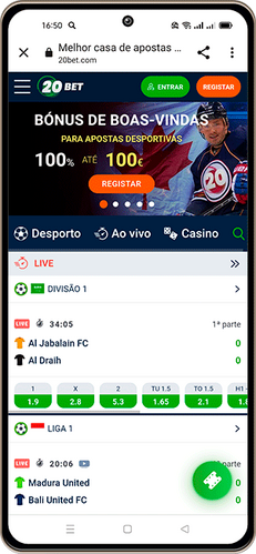 20bet app para apostas