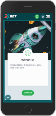 Página do Bet Booster na 22bet