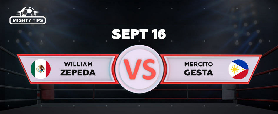 16 de setembro: William Zepeda vs Mercito Gesta