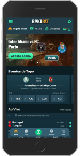 Imagem da página de desporto do Rokubet