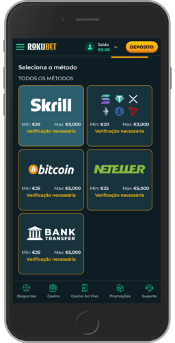 Imagem da página de levantamento da Rokubet