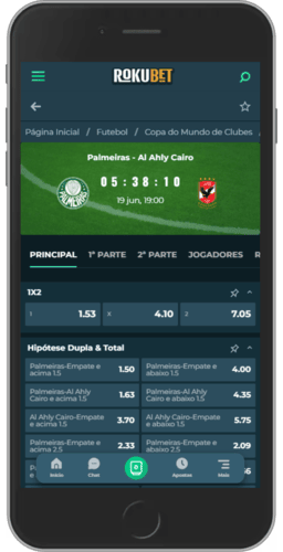 Imagem da página de apostas ao vivo da Rokubet