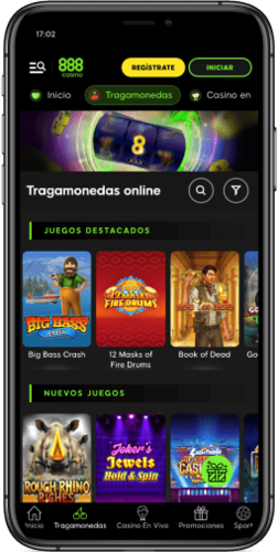 Captura de tela da página do cassino 888Casino