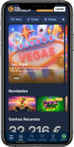 Captura de tela da página do cassino Casino Portugal