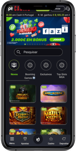 Captura de tela da página do cassino Placard