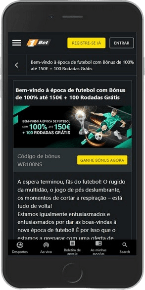 Captura de tela da página de bônus – 100% até 150€ + 100 rodadas grátis