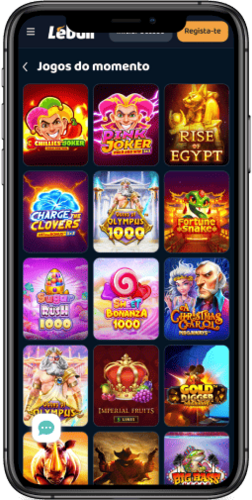 Captura de tela da página do cassino LeBull