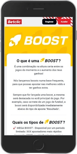 Captura de tela da página de bônus – Boost