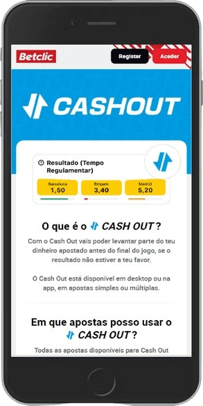 Captura de tela da página de bônus – Cash Out