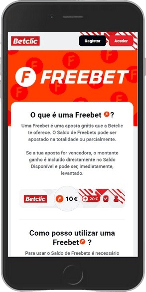 Captura de tela da página de bônus – Freebet