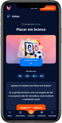 Captura de ecrã da versão móvel para o bónus de desempate