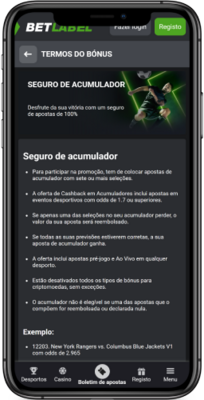 Captura de ecra do bonus por seguro de acumulador