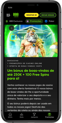 Captura de ecrã do bónus da casa de apostas Casino 888