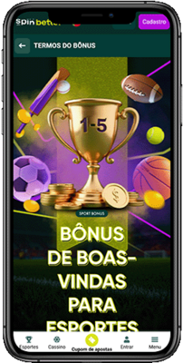Captura de tela da página de bônus esportivos do Spinbetter em um dispositivo móvel 1