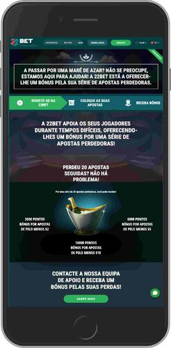 Ecrã de bónus da série de apostas perdidas da 22bet