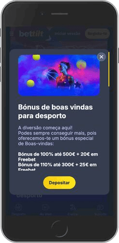 Ecrã bónus de boas-vindas da Bettilt