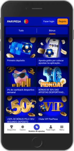 Ecrã de bónus Paripesa