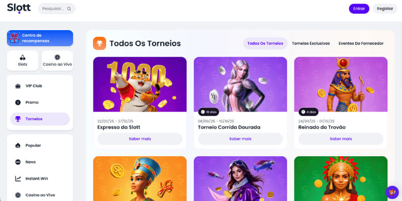 Slott Casino Todos os torneios aptura de ecrã