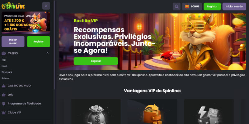 SpinLine Casino Clube VIP captura de ecrã bónus