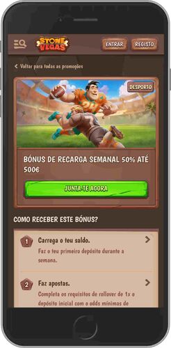 Ecrã de bónus de recarga semanal do StoneVegas