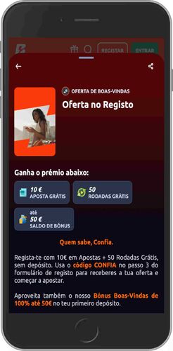Bônus sem depósito Betano Freebet na tela de registro