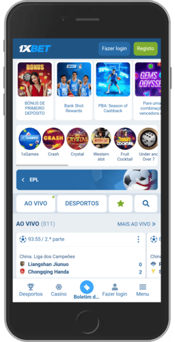 Página principal de 1xbet