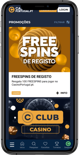 Captura de ecrã do bónus na Casino Portugal
