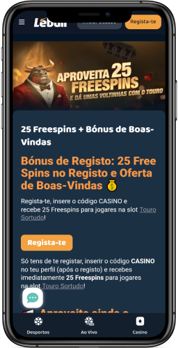 Captura de ecrã do bónus na Casino Lebull