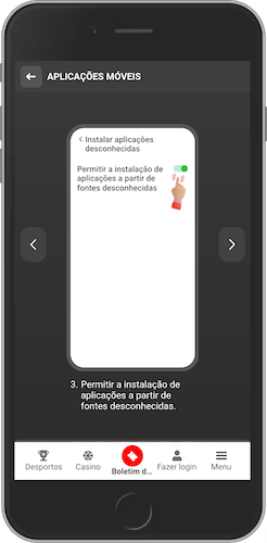 Captura de ecrã do telemóvel como instalar a app 888starz no Android 2