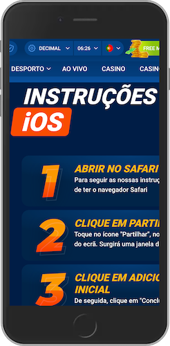 Captura de ecrã do telemóvel Como instalar o Mostbet app iOs