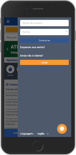 Captura de ecrã do telemóvel como fazer login no Kikobet