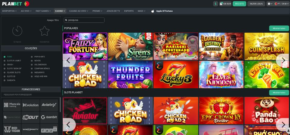 Página de slots Planbet
