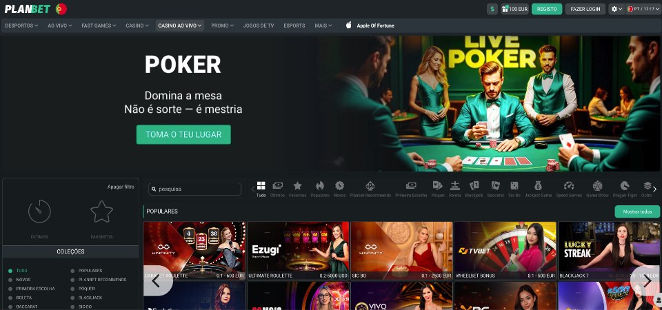 Casino ao vivo pakor Planbet