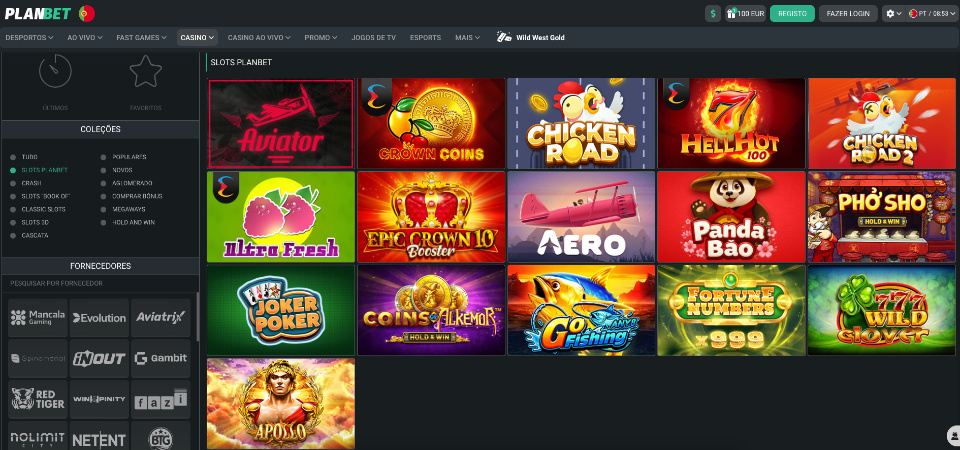 Slots pagina Planbet Casino